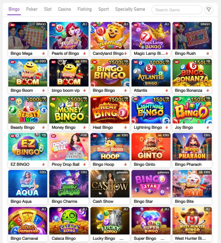 BK8 Bingo Plus Games